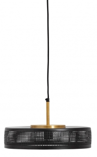 Nordal Cool Hanglamp Flat Ijzer Zwart/Brons - 19 x Ø36 cm