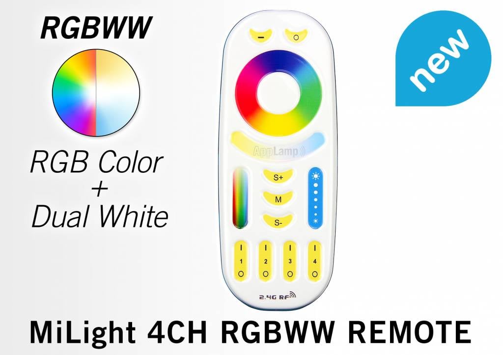 Mi·Light Touch Remote RGB+CCT (Dual White) Mi-Light RGBWW met 4-kanalen
