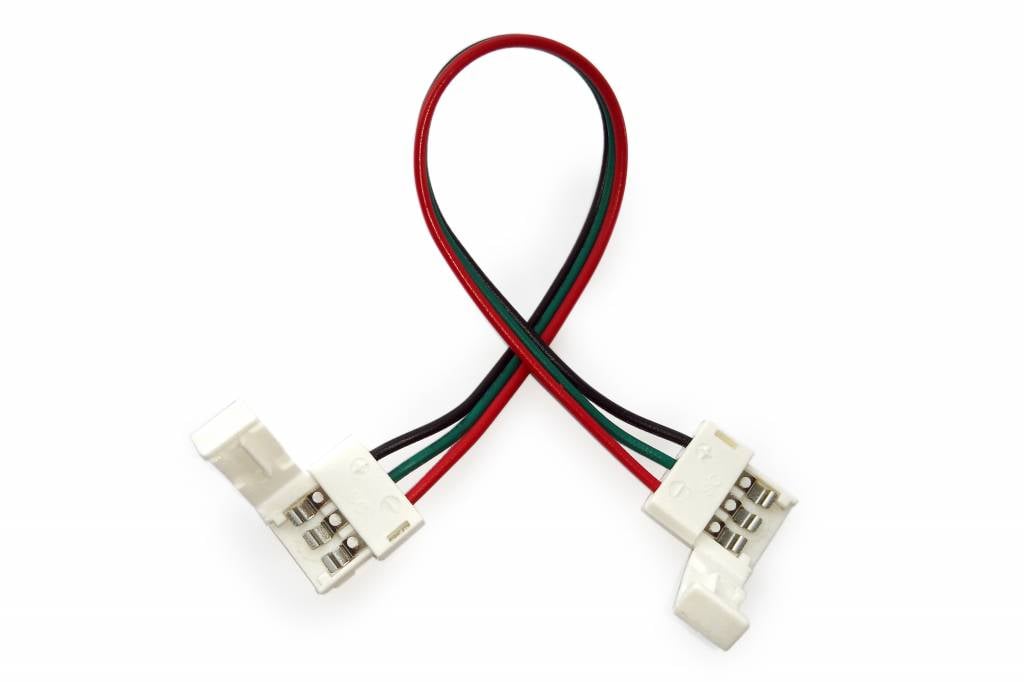 Flexibele connector voor 3-polige 10mm Dual White LED strips, soldeervrij.