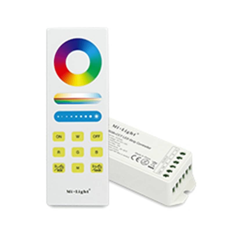 Mi·Light RF RGB Kleur+Dual White (CT) 1-zone Controller *Nieuw* met RF afstandsbediening 5x6A