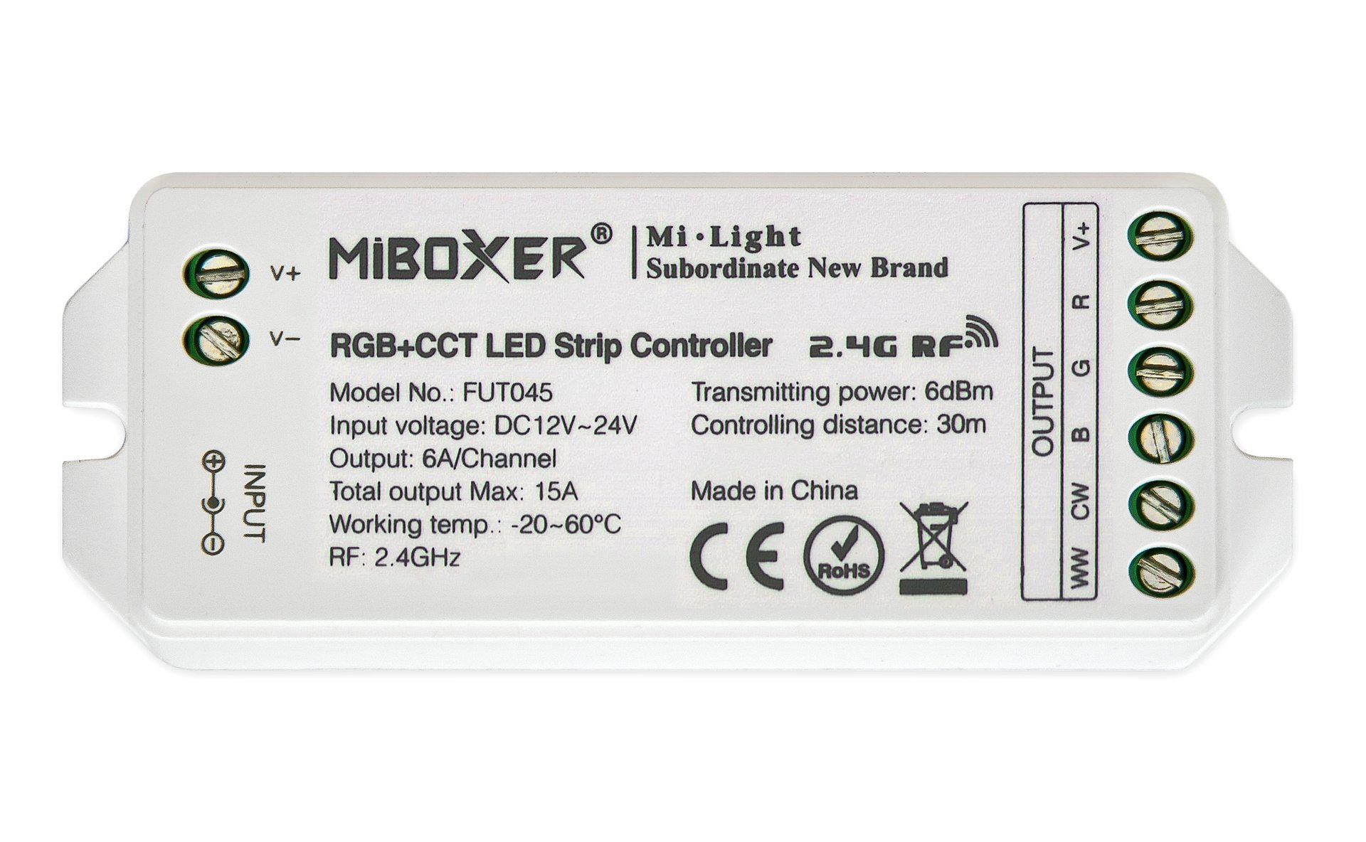 Mi·Light RGBWW / RGB+CCT LED Strip Controller 12-24V, 15A (los)
