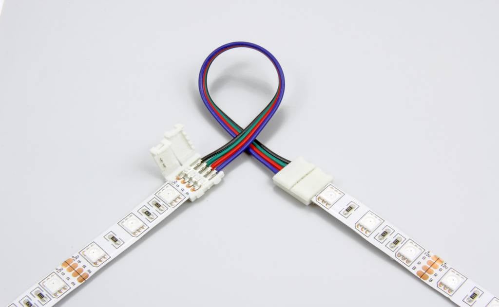 Flexibel soldeervrij koppelstuk voor RGB LED strips, 15cm