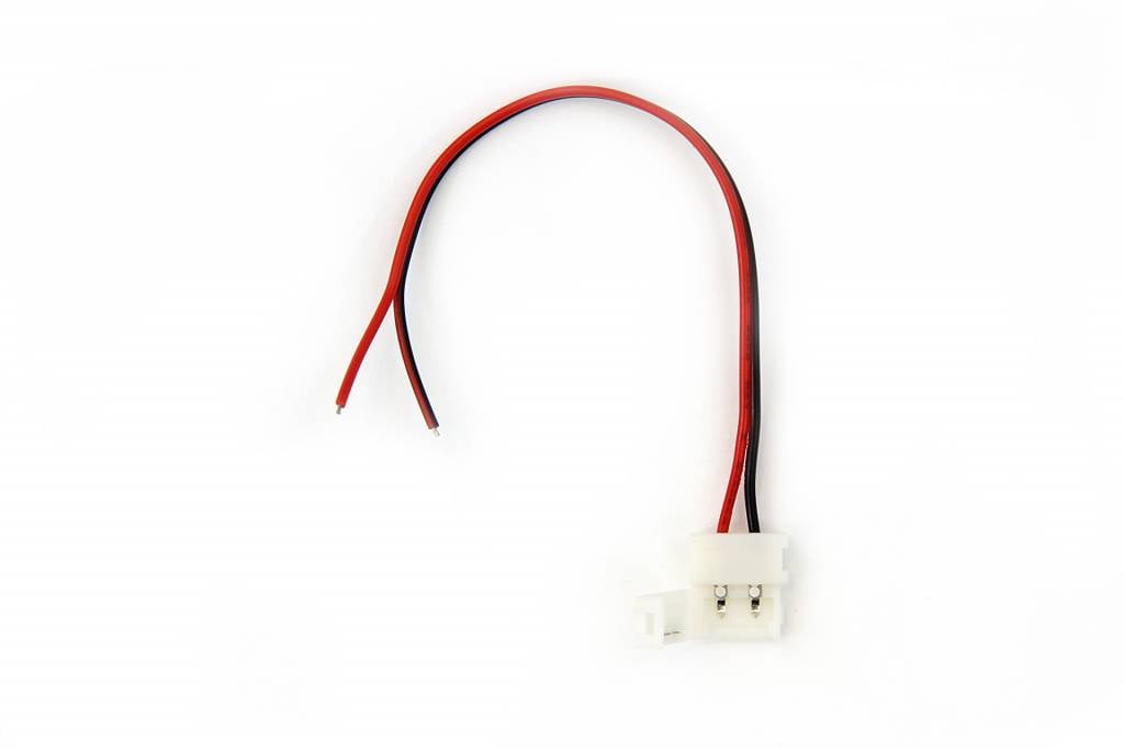 Witte LED strip soldeervrije voedings connector
