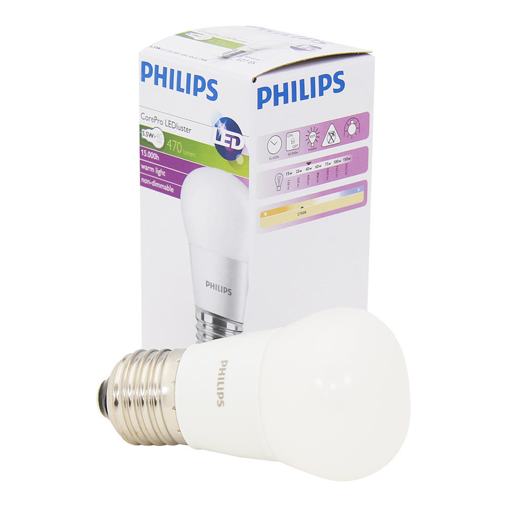 Philips kogellamp LED mat 5,5W (vervangt 40W) grote fitting E27