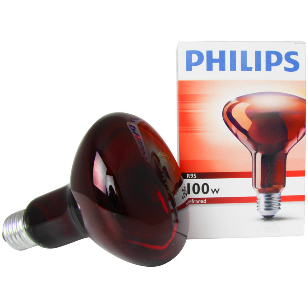 Philips R95 IR 100W E27 230V Rood