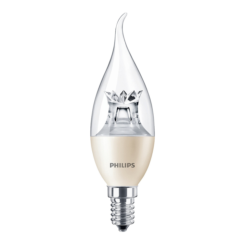 Philips kaarslamp LED tip helder 4W (vervangt 25W) kleine fitting E14